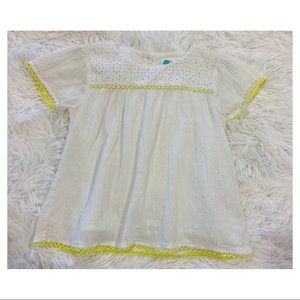girls 3-4 Year Mini Boden top with yellow detail. PERFECT CONDITION